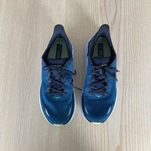 Hoka One One blue running shoes